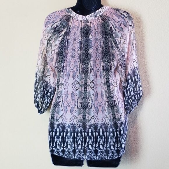 Bar III Long Sleeve Sheer Top - Picture 5 of 7